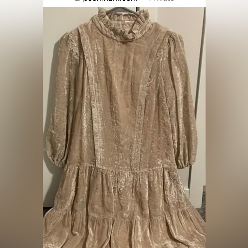 NWT Salt Velvet Burnout Dress Ivory XXL - Picture 4 of 14